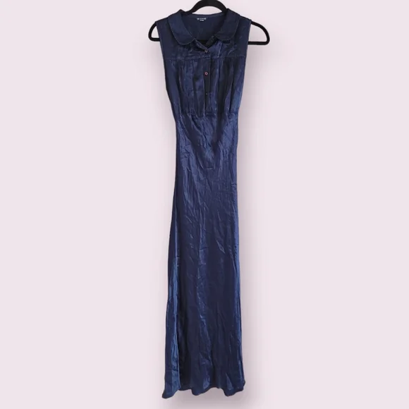 lucky brand silk dress Lucky Brand Floral Silk Dress Size S Turquoise Surplice Faux Wrap Midi Maxi